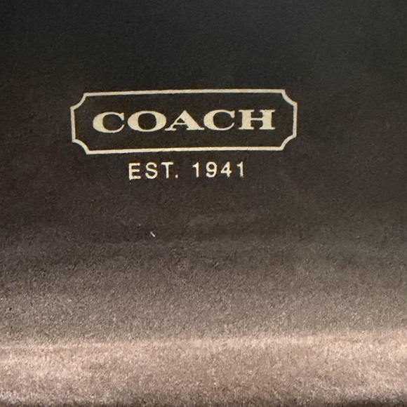 Coach Eyeglass Sunglasses Case Classic Logo Monogram Hard Clamshell Brown - Picture 5 of 5